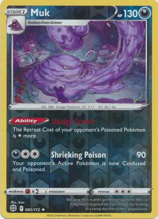 Sword & Shield: Brilliant Stars :  085/172 - Muk - Rare Reverse Holo