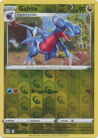 Sword & Shield: Brilliant Stars : 108/172 - Gabite - Uncommon Reverse Holo
