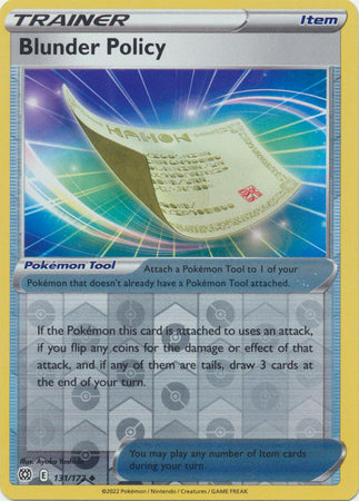 Sword & Shield: Brilliant Stars : 131/172 - Blunder Policy - Uncommon Reverse Holo