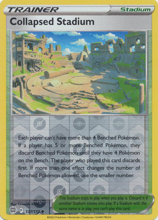 Sword & Shield: Brilliant Stars : 137/172 - Collapsed Stadium - Uncommon Reverse Holo