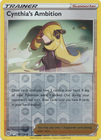 Sword & Shield: Brilliant Stars : 138/172 - Cynthia's Ambition - Uncommon Reverse Holo