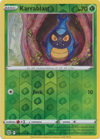 Sword & Shield: Brilliant Stars : 015/172 - Karrablast - Common Reverse Holo
