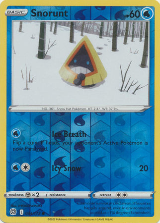 Sword & Shield: Brilliant Stars : 034/172 - Snorunt -  Common Reverse Holo