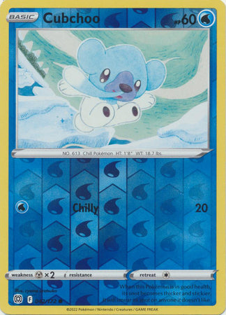 Sword & Shield: Brilliant Stars : 042/172 - Cubchoo - Common Reverse Holo
