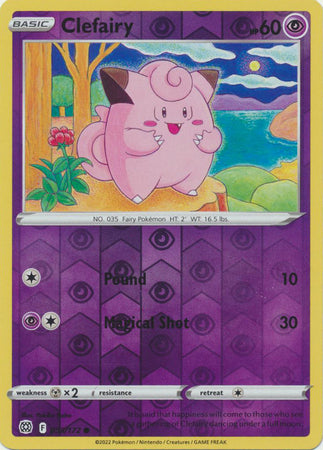 Sword & Shield: Brilliant Stars : 053/172 - Clefairy - Common Reverse Holo