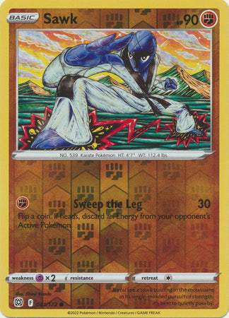 Sword & Shield: Brilliant Stars : 081/172 - Sawk - Common Reverse Holo