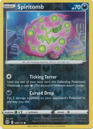 Sword & Shield: Brilliant Stars :  089/172 - Spiritomb - Common Reverse Holo