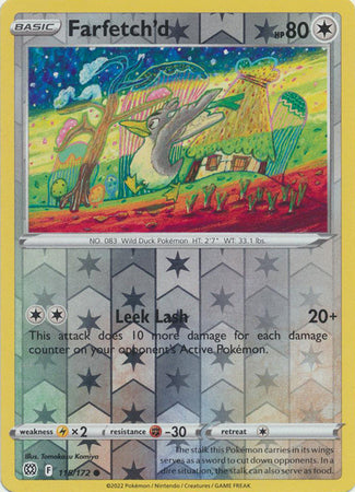 Sword & Shield: Brilliant Stars : 115/172 - Farfetch'd - Common Reverse Holo