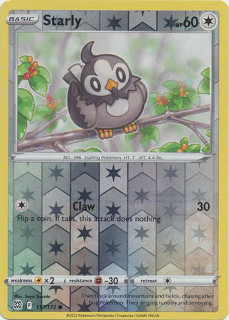 Sword & Shield: Brilliant Stars : 117/172 - Starly -  Common Reverse Holo