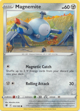 Sword & Shield: Astral Radiance: 105/189 - Magnemite - Common