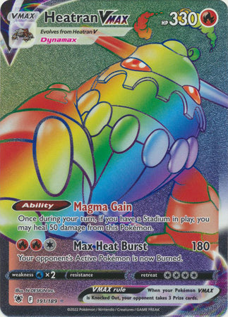 Sword & Shield: Astral Radiance: 191/189 - Heatran VMAX - Hyper Rare