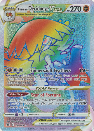 Sword & Shield: Astral Radiance: 195/189 - Hisuian Decidueye VSTAR - Hyper Rare
