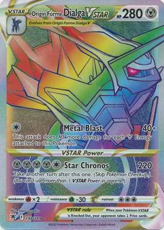 Sword & Shield: Astral Radiance: 198/189 -  Origin Forme Dialga VSTAR - Hyper Rare