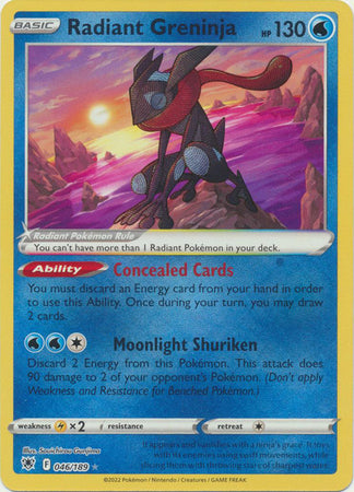 Sword & Shield: Astral Radiance: 046/189 - Radiant Greninja - Radiant Rare