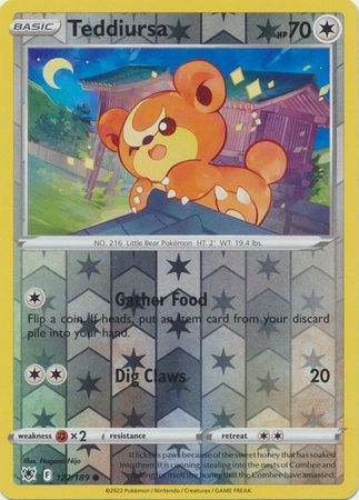 Sword & Shield: Astral Radiance: 122/189 - Teddiursa - Common Reverse Holo