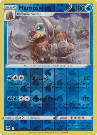 Sword & Shield: Astral Radiance: 033/189 - Mamoswine - Rare Reverse Holo