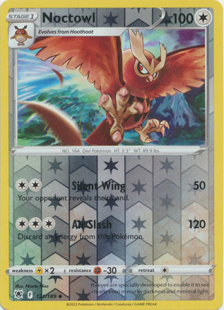 Sword & Shield: Astral Radiance: 121/189 - Noctowl - Uncommon Reverse Holo