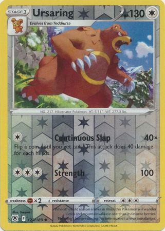 Sword & Shield: Astral Radiance: 123/189 - Ursaring - Uncommon Reverse Holo