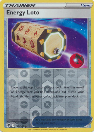 Sword & Shield: Astral Radiance: 140/189 -Energy Loto -  Uncommon Reverse Holo