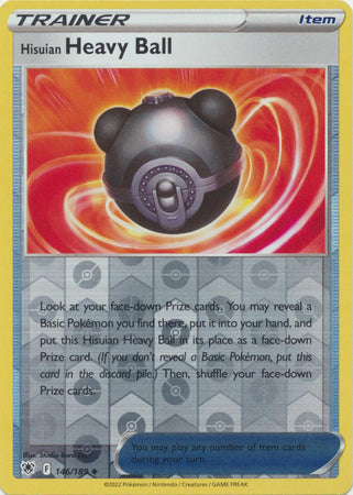 Sword & Shield: Astral Radiance: 146/189 - Hisuian Heavy Ball - Uncommon Reverse Holo