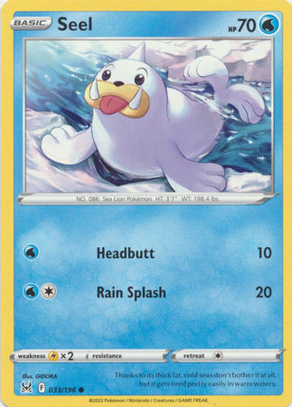 Sword & Shield: Lost Origin : 033/196 - Seel - Common