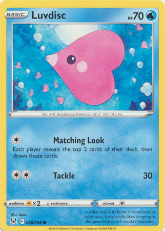 Sword & Shield: Lost Origin : 038/196 - Luvdisc - Common