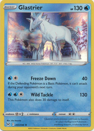 Sword & Shield: Lost Origin : 051/196 - Glastrier - Holo Rare