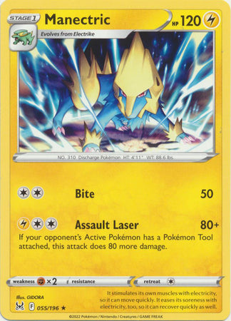 Sword & Shield: Lost Origin : 055/196 - Manectric - Rare