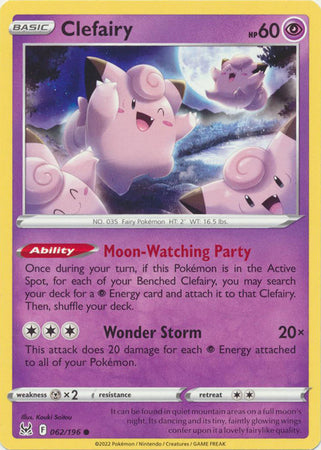 Sword & Shield: Lost Origin : 062/196 - Clefairy - Common