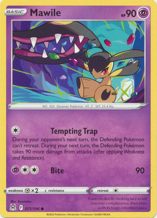 Sword & Shield: Lost Origin : 071/196 - Mawile - Common