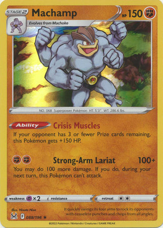 Sword & Shield: Lost Origin : 088/196 - Machamp - Holo Rare