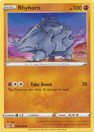 Sword & Shield: Lost Origin : 089/196 - Rhyhorn - Common