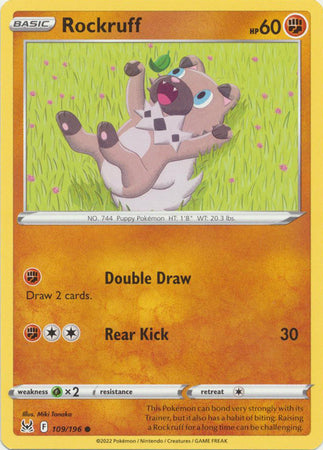 Sword & Shield: Lost Origin : 109/196 - Rockruff - Common
