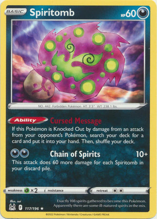 Sword & Shield: Lost Origin : 117/196 - Spiritomb - Rare