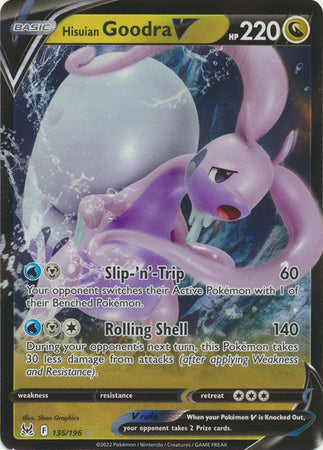 Sword & Shield: Lost Origin : 135/196 - Hisuian Goodra V - Ultra Rare