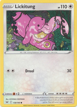 Sword & Shield: Lost Origin : 138/196 - Lickitung -  Common