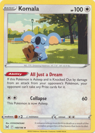 Sword & Shield: Lost Origin : 149/196 - Komala - Uncommon
