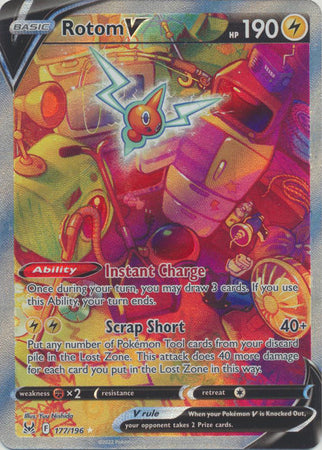Sword & Shield: Lost Origin : 177/196 - Rotom V - Alternate Art Ultra Rare