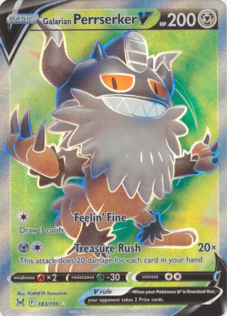Sword & Shield: Lost Origin : 183/196 - Galarian Perrserker V - Full Art Ultra Rare