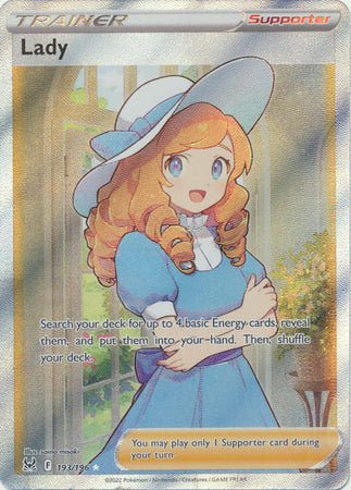 Sword & Shield: Lost Origin : 193/196 - Lady - Full Art Ultra Rare
