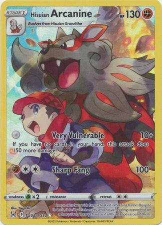Sword & Shield: Lost Origin : TG08/TG30 - Hisuian Arcanine - Holo Rare
