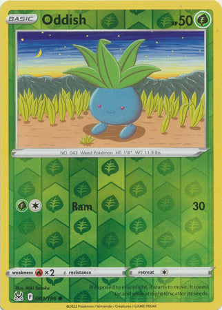 Sword & Shield: Lost Origin : 001/196 - Oddish - Common Reverse Holo