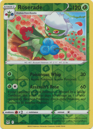 Sword & Shield: Lost Origin : 015/196 - Roserade - Uncommon Reverse Holo