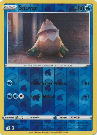 Sword & Shield: Lost Origin : 042/196 - Snover - Common Reverse Holo
