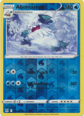 Sword & Shield: Lost Origin : 043/196 - Abomasnow - Uncommon Reverse Holo
