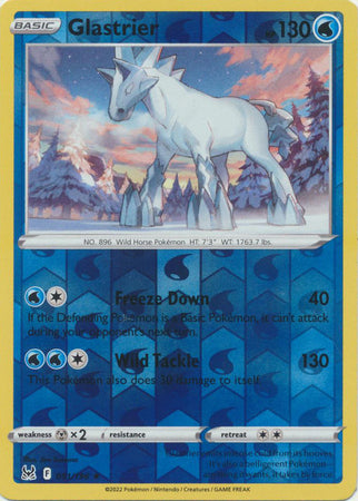 Sword & Shield: Lost Origin : 051/196 - Glastrier - Holo Rare Reverse Holo