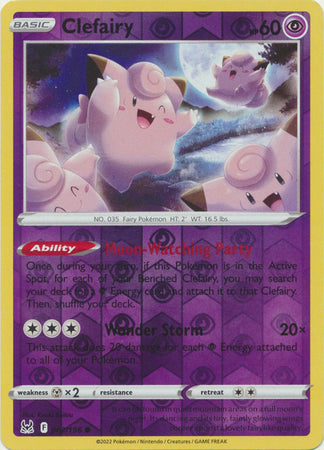 Sword & Shield: Lost Origin : 062/196 - Clefairy - Common Reverse Holo
