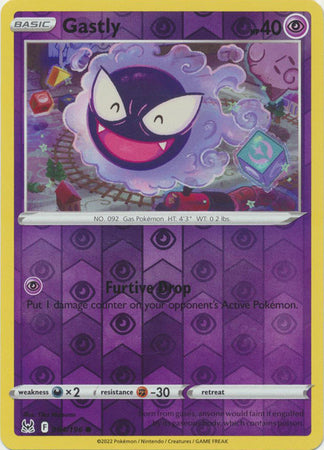 Sword & Shield: Lost Origin : 064/196 - Gastly - Common Reverse Holo