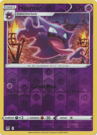 Sword & Shield: Lost Origin : 065/196 - Haunter - Uncommon Reverse Holo