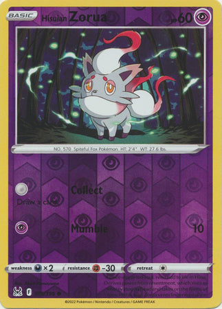 Sword & Shield: Lost Origin : 075/196 - Hisuian Zorua - Common Reverse Holo